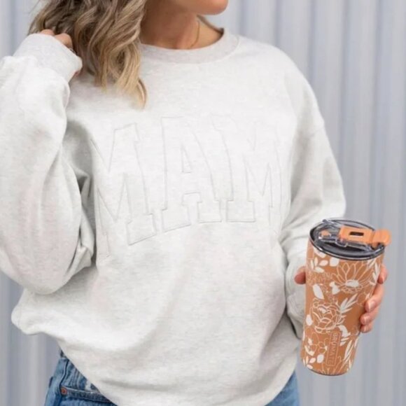 BROOKLYN GRACE DROP SHOULDER MAMA SWEATSHIRT - Picture 1 of 7